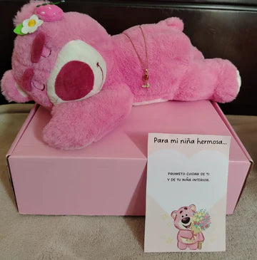 Peluche Lotso Dormilón + Collar o Anillo Tulipan (a elegir)
