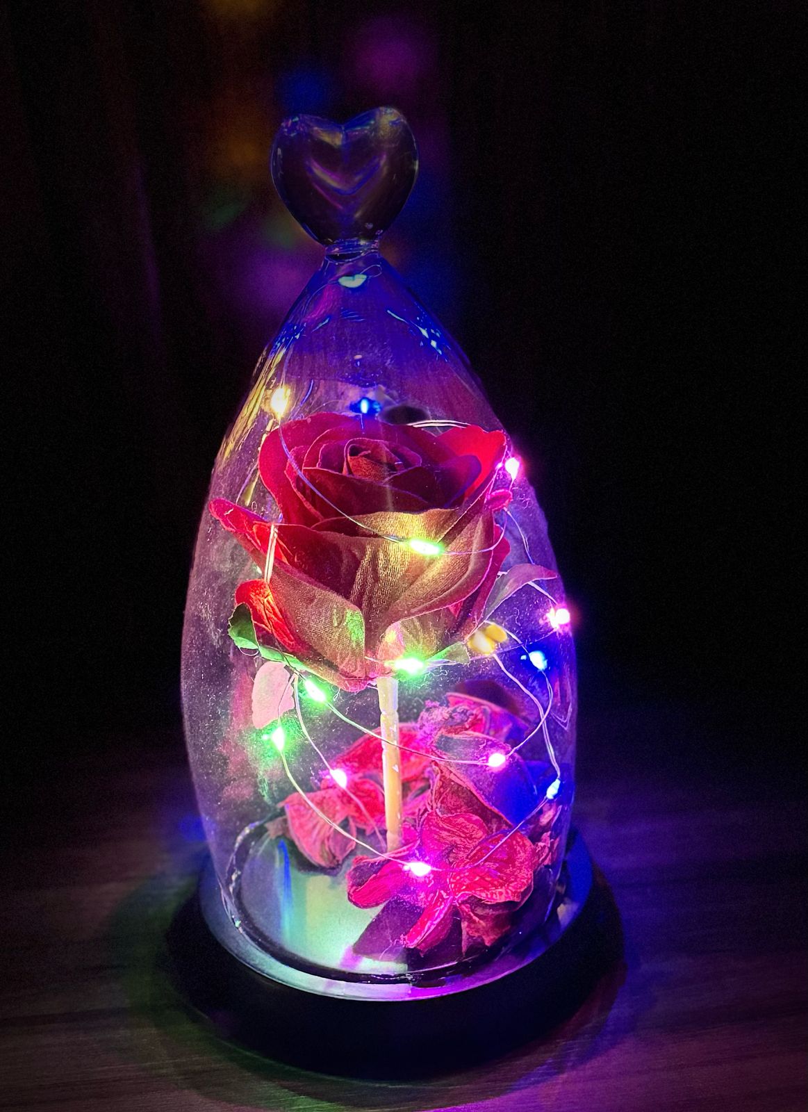 Rosa Eterna Musical en Cápsula de Cristal
